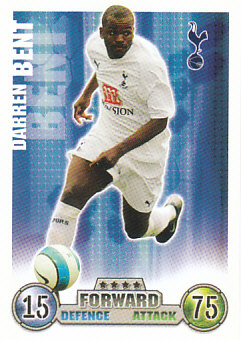 Darren Bent Tottenham Hotspur 2007/08 Topps Match Attax #286